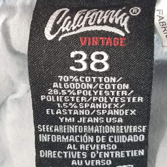 California Vintage jeans men's 38x32 low rise slim blue stretch denim pants - Picture 11 of 11